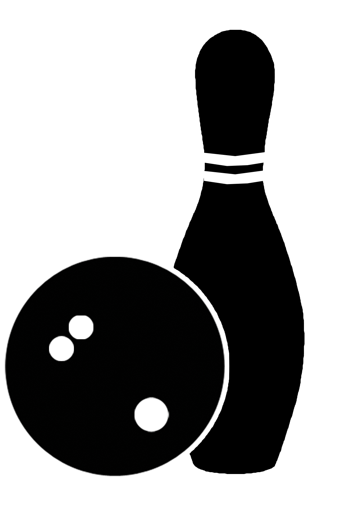 Bowling Clipart Hollywood - Black And White Bowling Clipart Png (1282x1672), Png Download