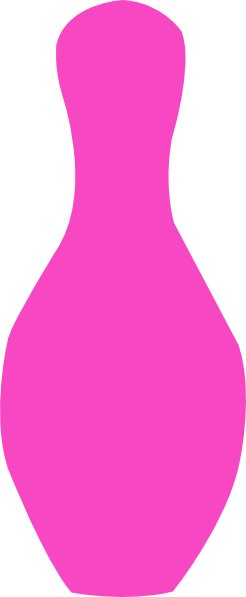 Pink Bowling Pin Svg Clip Arts 246 X 597 Px (246x597), Png Download