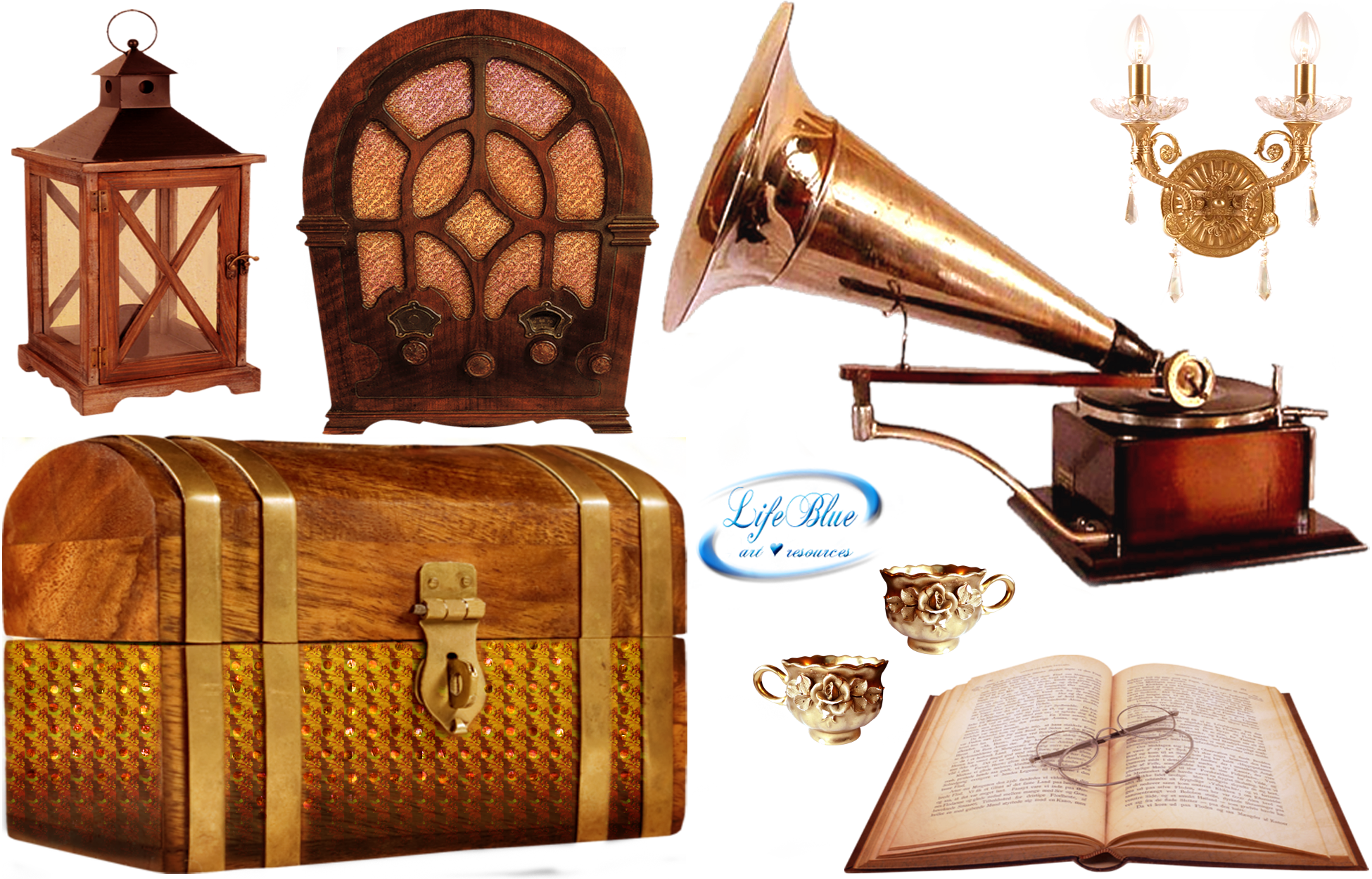 Vintage Objects - Png - Vintage Objects Png (1950x1250), Png Download