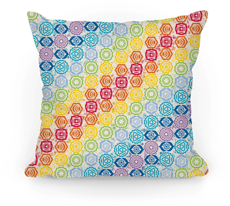 Watercolor Chakra Symbol Pattern Pillow - Watercolor Chakra Symbol Pattern Tote Bag: Funny Tote (484x484), Png Download