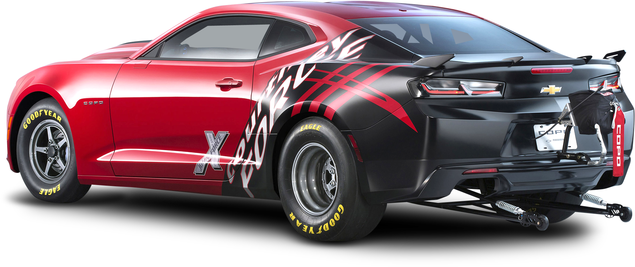 Chevrolet Copo Camaro Red Car Back Png Image - 2017 Chevrolet Camaro Copo (2208x974), Png Download