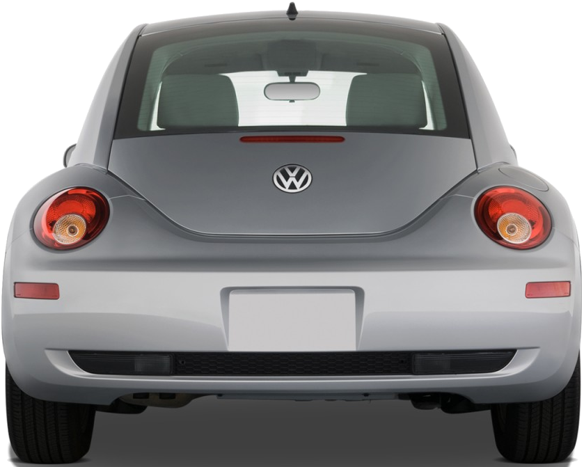 Volkswagen New Beetle Rear View - Volkswagen Beetle Rear View (839x671), Png Download