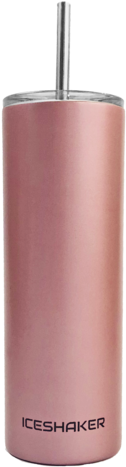 20oz Rose Gold Skinny Steel Tumbler - 20 Oz Stainless Steel Skinny Tumbler With Lid And Straw (500x500), Png Download