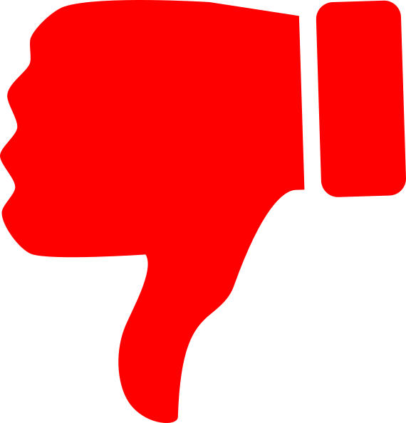 Small - Red Thumbs Down Png (570x594), Png Download