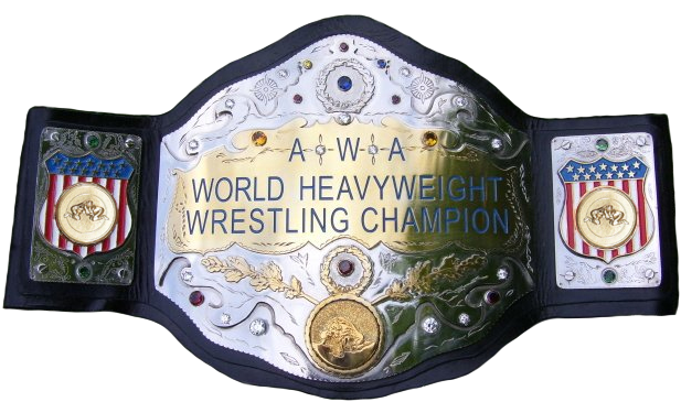 Belts Awa World Cham - Awa World Heavyweight Championship Png (632x376), Png Download