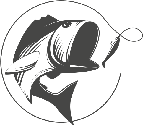 Fishing Line Png - Vintage Fishing Logo (500x425), Png Download