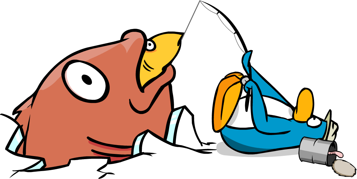 Ice Fishing Mullet Catch - Club Penguin Ice Fishing Png (1165x586), Png Download