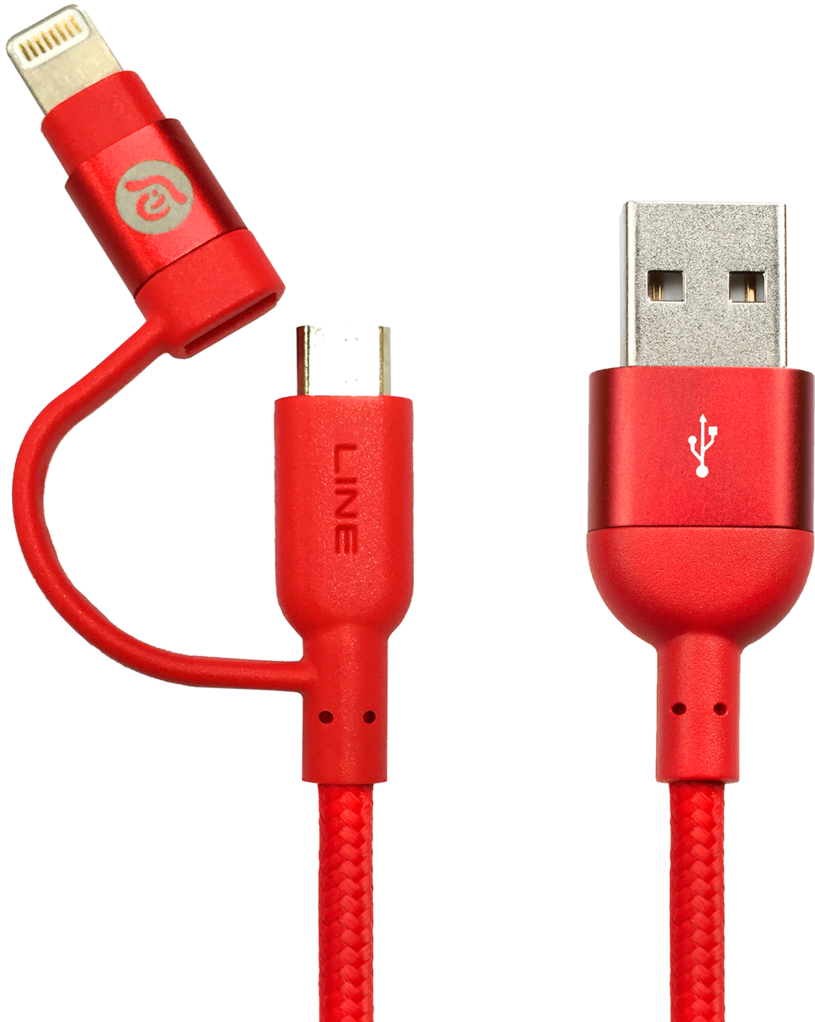 Premium Aluminum Lightning Du-plug Cable Red - Adam Elements Peak Duo B Cables (1500x1500), Png Download
