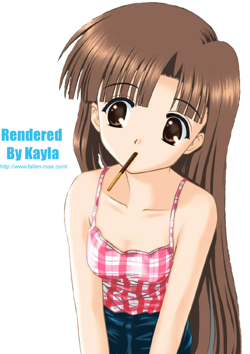 Anime Girl Pocky Photo Animegirl-1 - Candy (523x694), Png Download