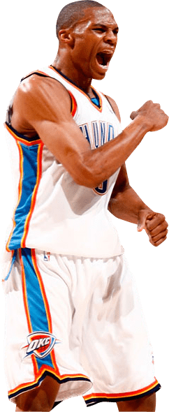 Russell Westbrook Winning - Russell Westbrook Png (242x590), Png Download