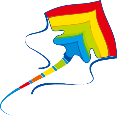 Kite Banner Clipart - Clipart Cartoon Kites (400x395), Png Download