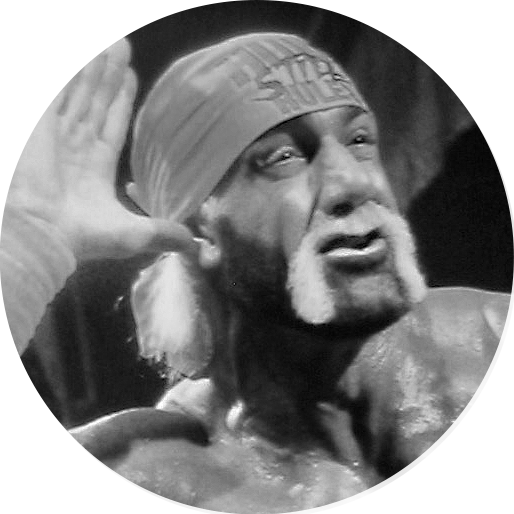 Hulk Hogan - Hulk Hogan Black And White (514x514), Png Download
