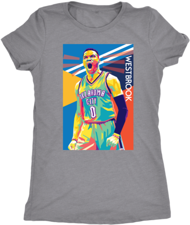 Russell Westbrook Pop Art Women's Shirt - Adventure T-shirt, Vacation Tee, Traveling Shirt, Vacation (480x480), Png Download