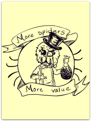More Spiders, More Value - Thaddeus J Spider (480x480), Png Download
