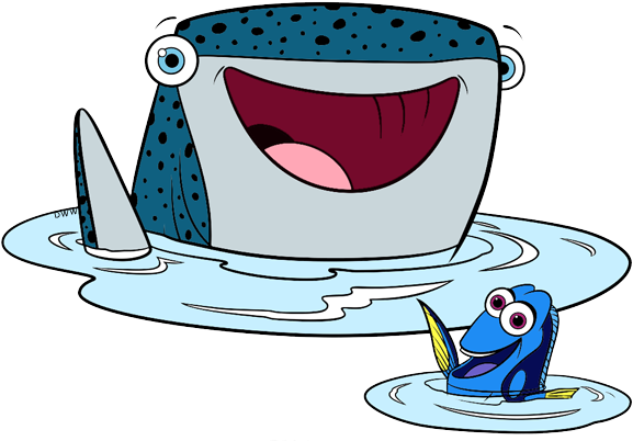 Graphic Free Stock Finding Clip Art Disney Galore Whale - Dory And Destiny Clipart (600x408), Png Download