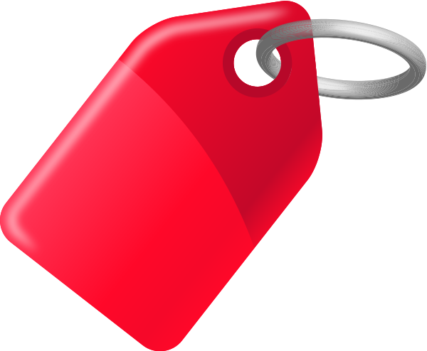Red Tag Png - Vector Png Design Red (600x494), Png Download