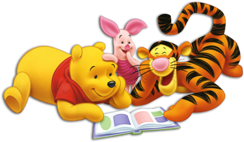 Winnie The Pooh And His Friends As Disney Store Plush - Winnie The Pooh Holding A Book (513x308), Png Download