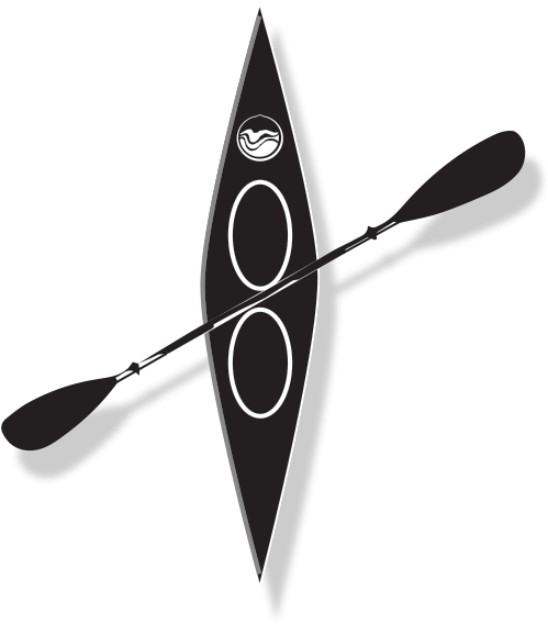 Clipart Free Stock Explore Alaska With Liquid Adventures - Lake Kayak Clipart Black And White (498x581), Png Download
