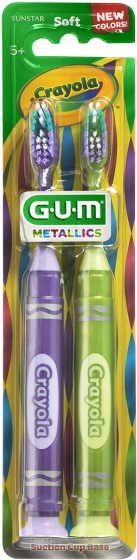 Gum® Crayola™ Metallic Marker Toothbrush, 2ct, Ages - Crayola (600x600), Png Download