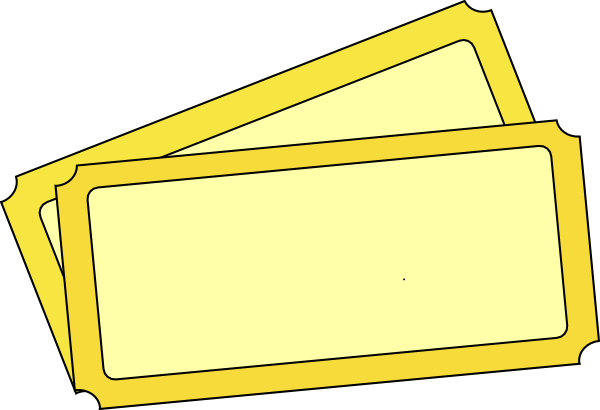 Banner Free Stock Blank Golden Template - Gold Ticket Clipart (600x410), Png Download