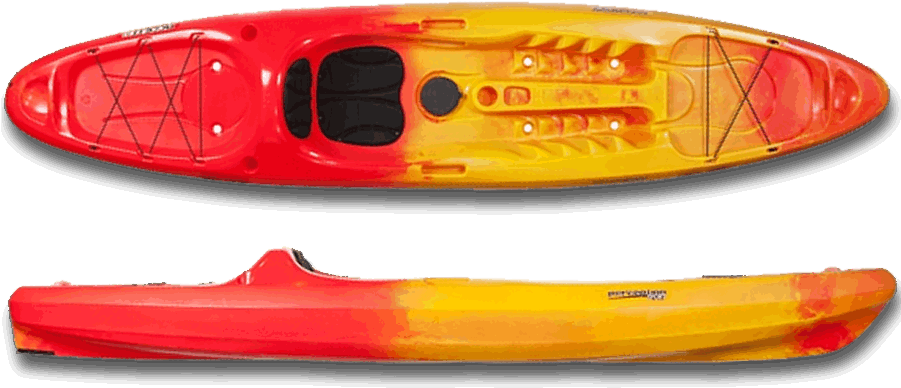 Perception Tribe - Perception Access 11.5 Kayak, Red/yellow (900x420), Png Download