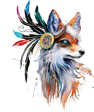 Watercolorpainting Watercolor Watercolorart Fox Indianf - Fox Drawing Art (387x460), Png Download