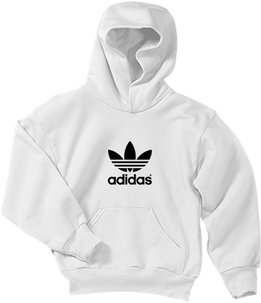 Adidas White Hoodie - Adidas Originals (433x433), Png Download