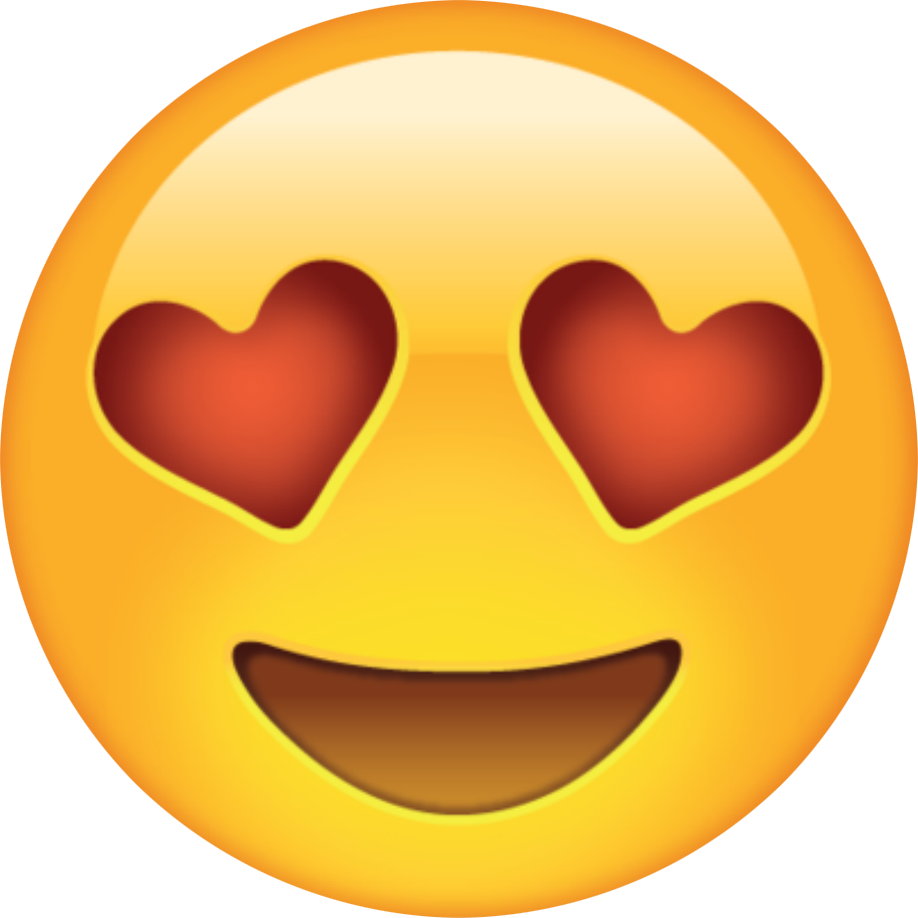 Animated Flame Emoji - Heart Eyes Emoji Sticker (918x918), Png Download