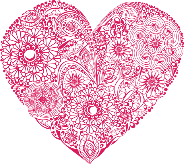 Fancy Valentine Hearts Clipart - Fancy Heart By Valentines Day (640x571), Png Download