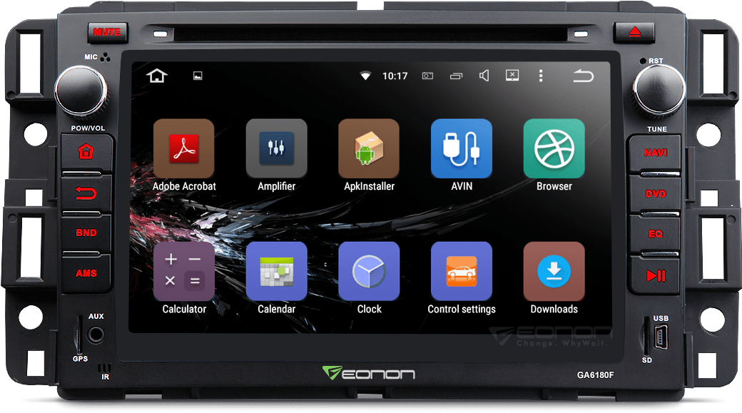 A Dvd Player Of Pure Android - Eonon Ga6180f With Hd Dash Camera For Silverado/express (1039x650), Png Download