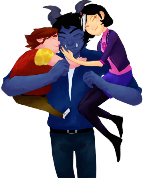 The Golden Trio - Cartoon (500x623), Png Download