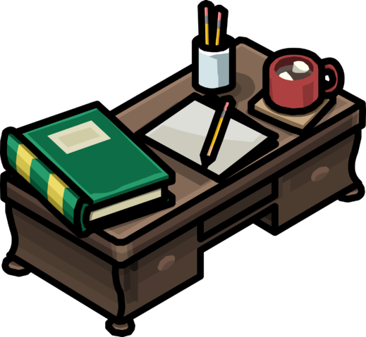 Teacher's Desk Icon - Teacher Desk Club Penguin (519x479), Png Download