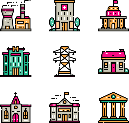 City Elements 50 Icons - Park Cartoon Icon Png (600x564), Png Download