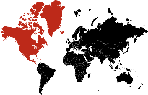 North America - Starbucks In The World 2018 (501x324), Png Download