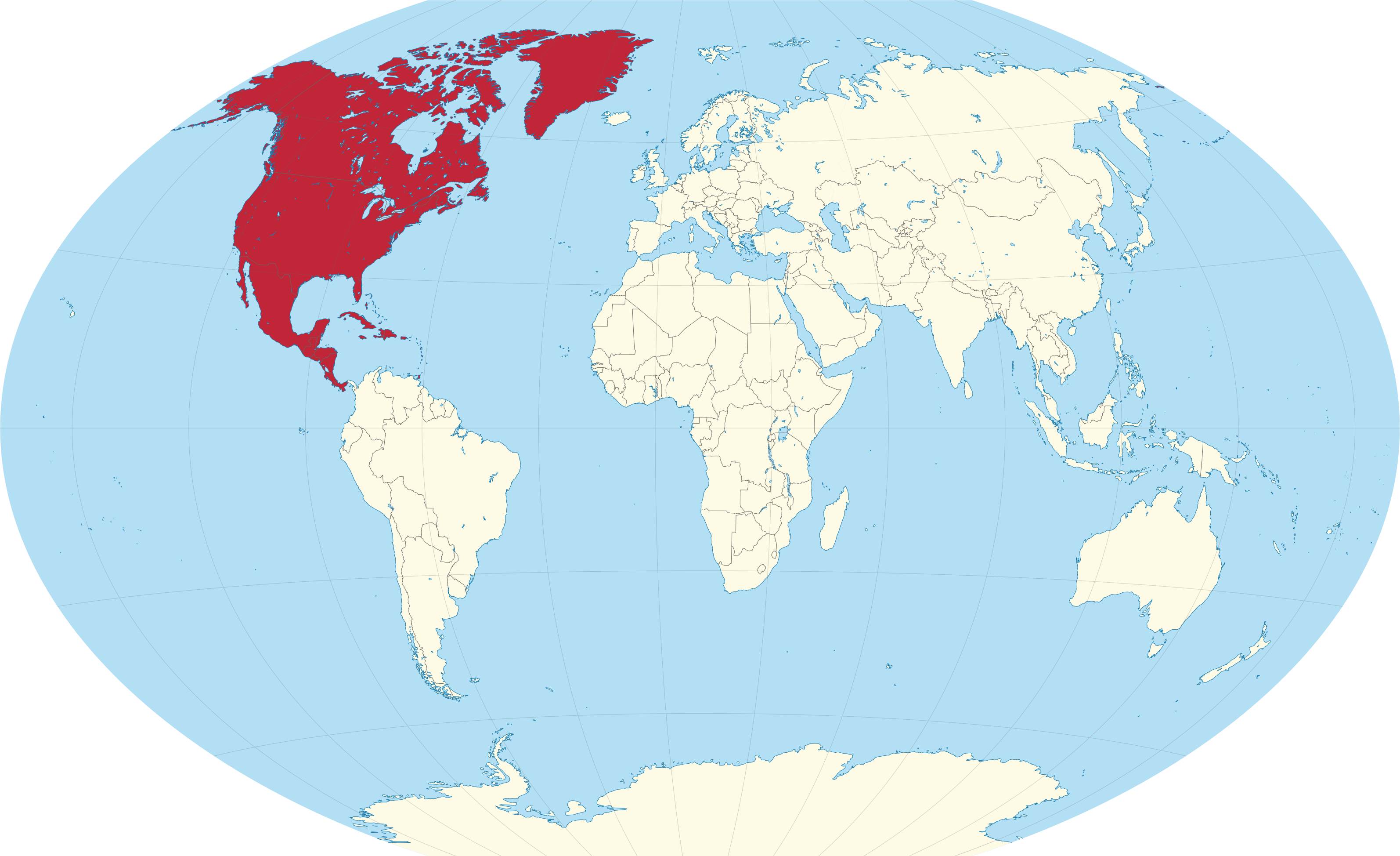 North America - World Map China Map (1024x626), Png Download