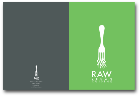 Concept Logo And Identity Design For A Vegan Restaurant - Raw Veganism (471x351), Png Download