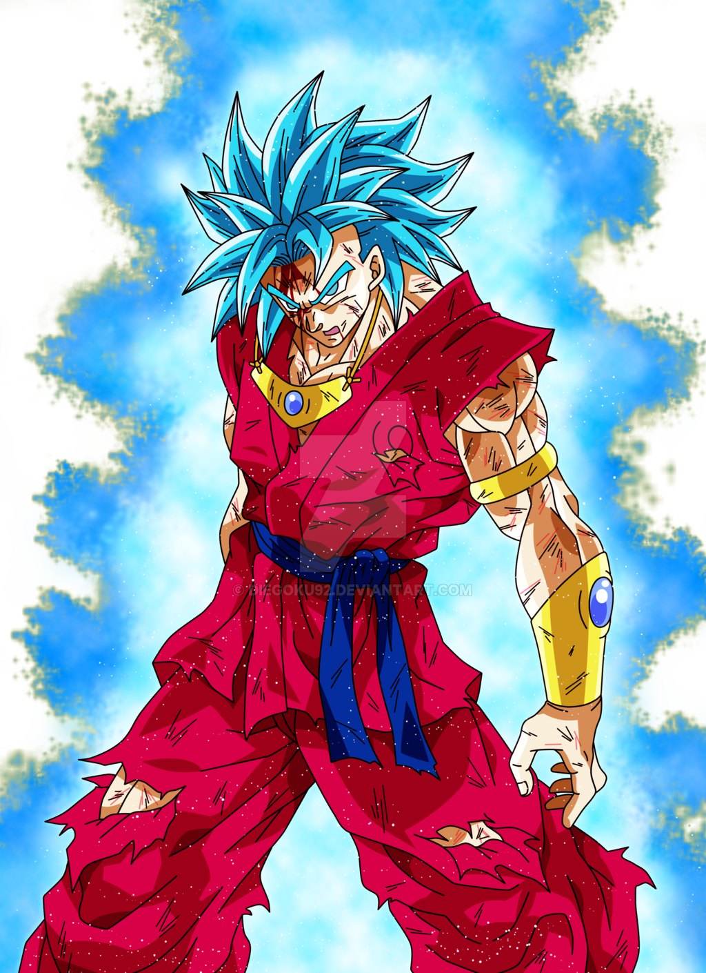 Clipart Royalty Free Blue On Swagger Deviantart - Ssj Blue Byo (1024x1410), Png Download