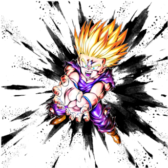 Super Saiyan 2 Gohan In Dragon Ball Legends - Gohan Ssj2 Dragon Ball Legends Png (400x400), Png Download