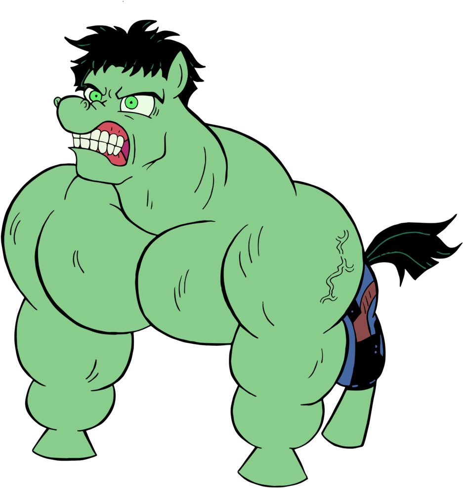 Avengers, Bruce Banner, Crossover, Marvel, Ponified, - Rage Mountain Gorilla (1120x1024), Png Download