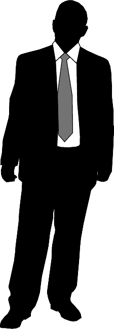 Picture Library Library Business Person Panda Free - Man In Suit Silhouette Png (225x650), Png Download