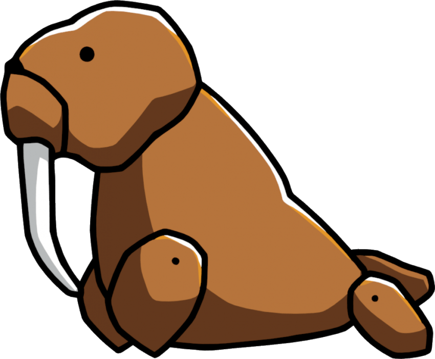 Free Png Walrus Png Pic Png Images Transparent - Scribblenauts Walrus (850x702), Png Download