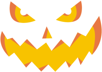 Calabaza De Halloween - Jack O Lantern Faces Stencils (350x350), Png Download