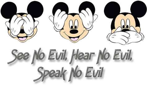 See Hear Speak No Faces Disney - Mickey See No Evil (495x278), Png Download