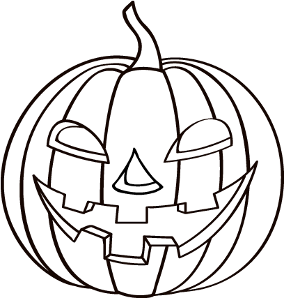 Calabazas De Halloween Para Colorear (600x470), Png Download