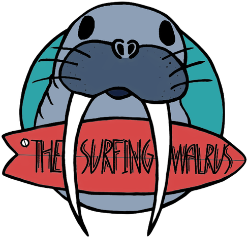Big Walrus Logo Sticker - Surfing (500x500), Png Download
