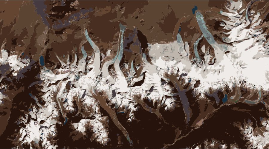 Retreat Of Glaciers Since 1850 Clipart Glacier Glacial - Glaciers Nasa (900x501), Png Download