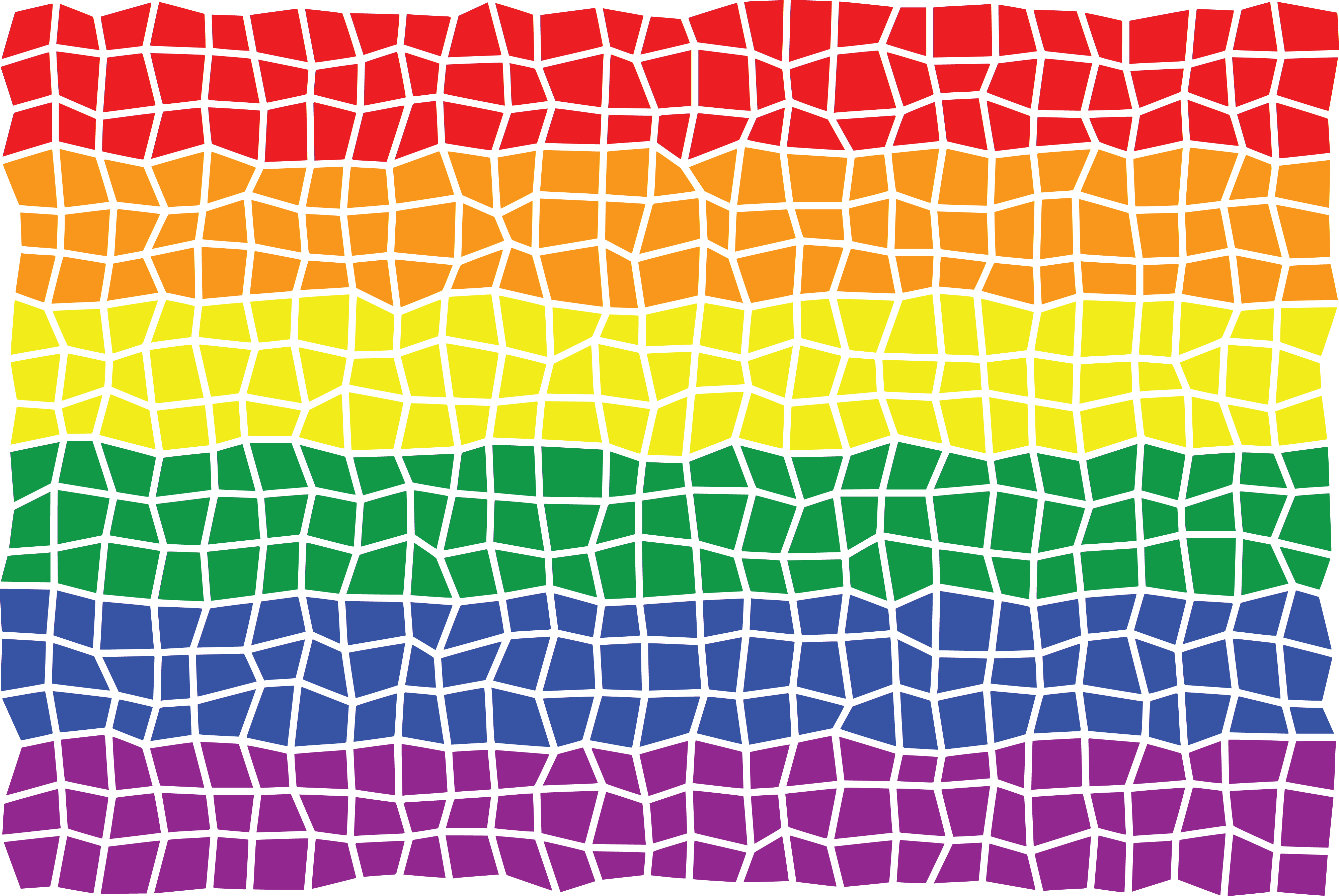 Free Clipart Of A Mosaic Rainbow Flag - Mosaics Clipart (4000x2678), Png Download