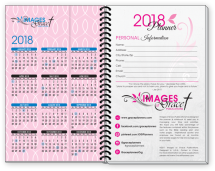 2018 Pink Fish Design Inspirational Christian Daily - Grace Christian Daily Planners Teal Fish Inspirational (480x371), Png Download