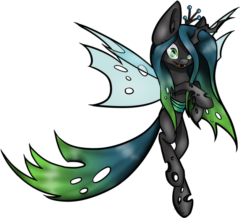 Flyingfireball, Flying, Queen Chrysalis, Safe, Simple - Cartoon (1024x768), Png Download