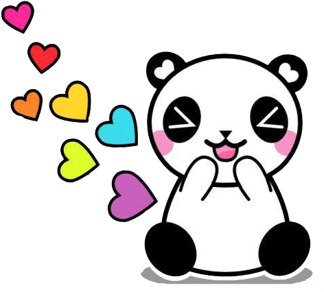 Cute Panda Vector Png - Tarjetas De Cumpleaños De Osos Pandas Gratis (500x465), Png Download